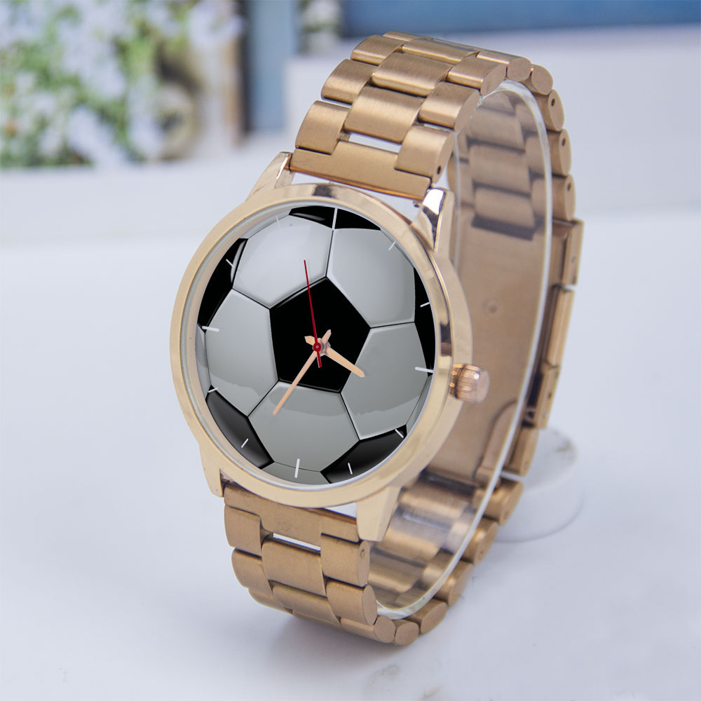 Ladies Fashion Watch - Football Soccer Design Fans Silver Man