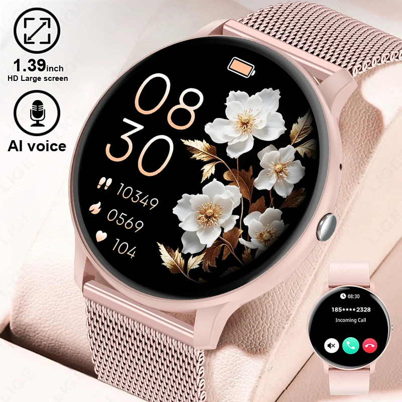 Smartwatch Ladies Watches For Women - LIGE Bluetooth Call Smart Watch Women
