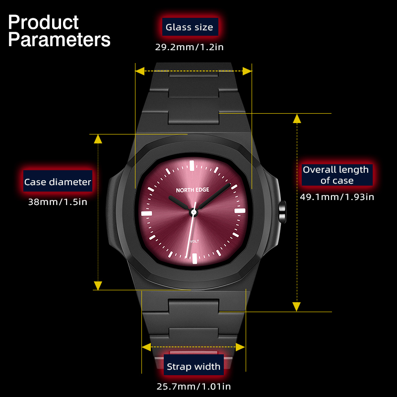 NORTH EDGE Watch for Man New V - Waterproof Diving Watch recension och pris