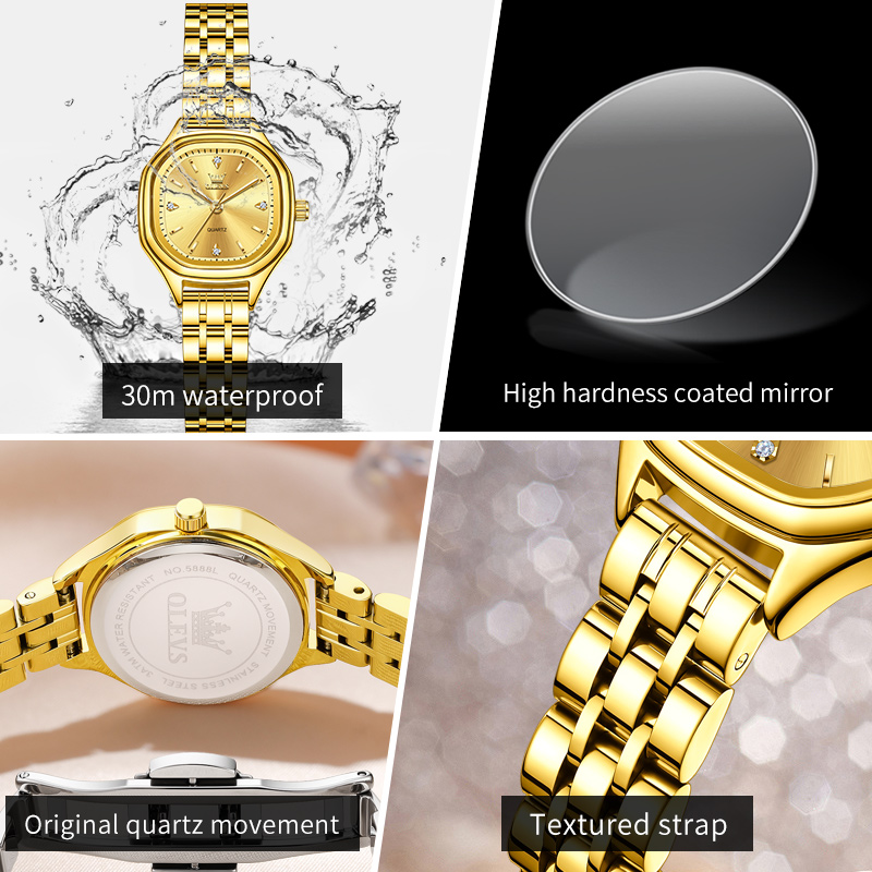 OLEVS 5888 Ladies Watches Gold - Ladies Fashion Watch recension och pris