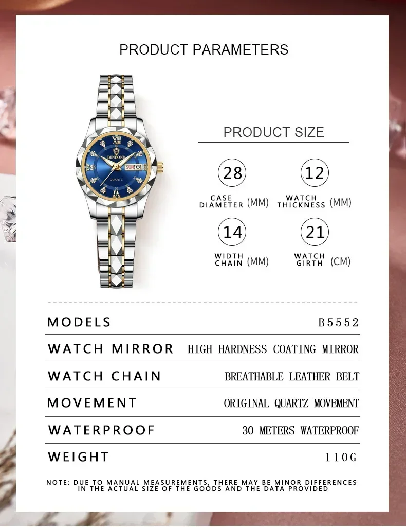 BINBOND New 2522 Fashionable W - Waterproof Diving Watch recension och pris