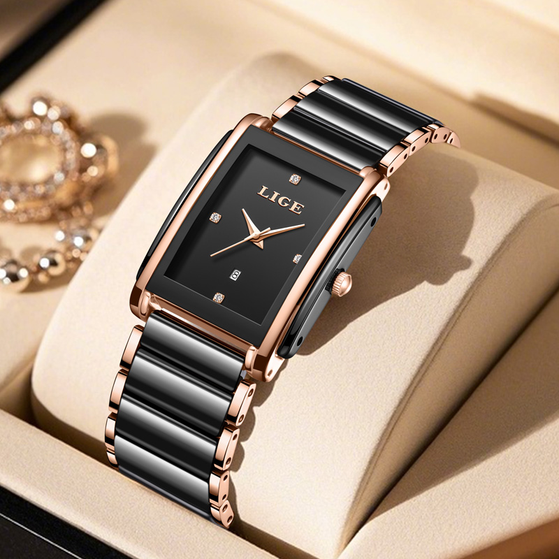 LIGE Fashion Elegant Women's W - Luxury Ceramic Watch recension och pris