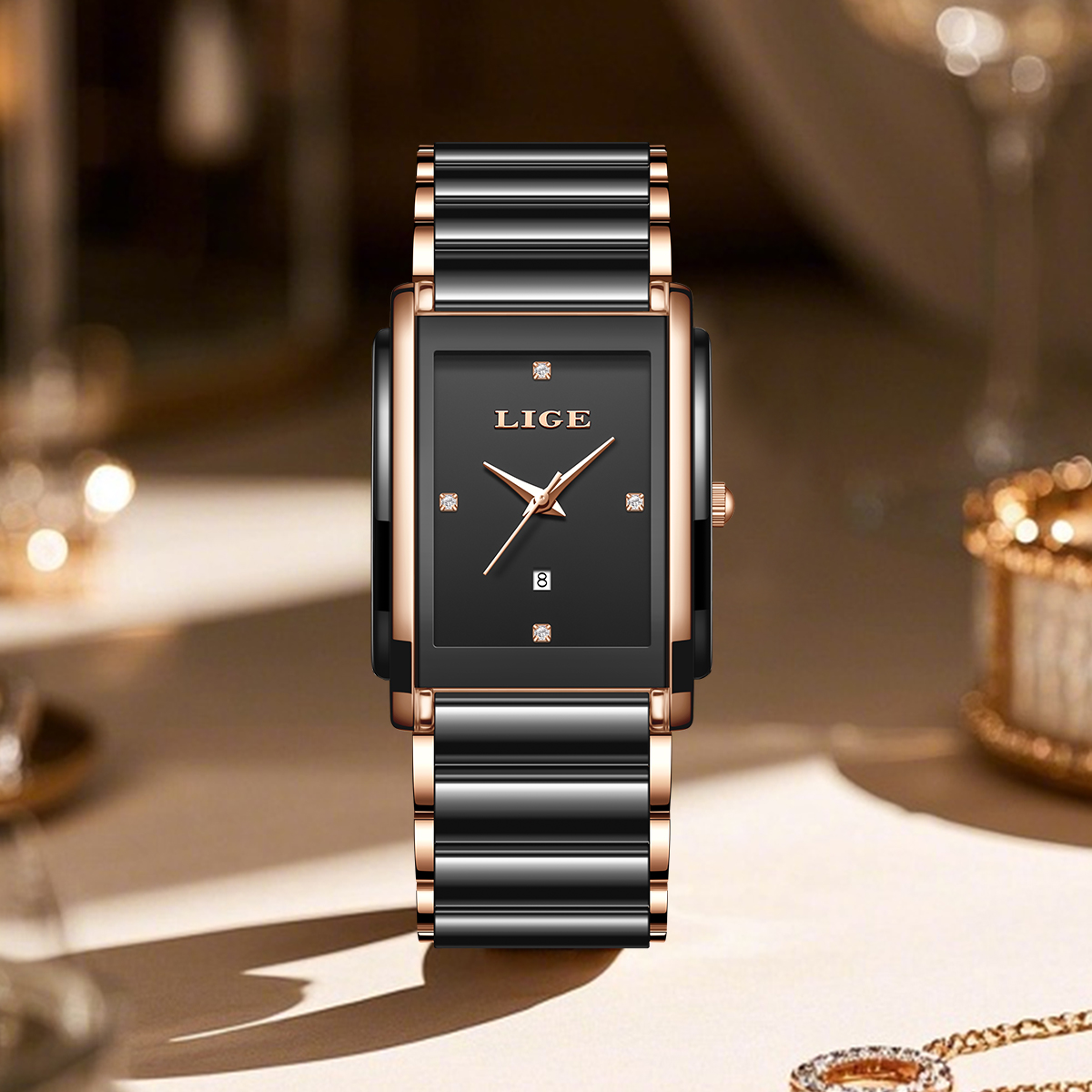 LIGE Fashion Elegant Women's W - Luxury Ceramic Watch recension och pris