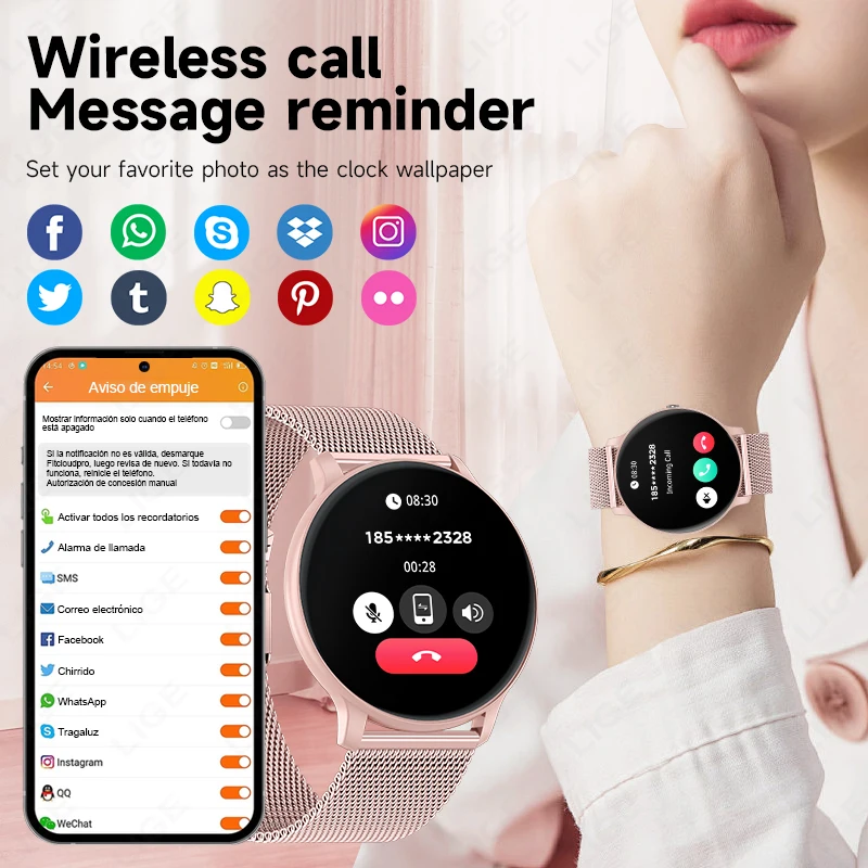 LIGE Bluetooth Call Smart Watc - Smartwatch Ladies Watches For Women recension och pris