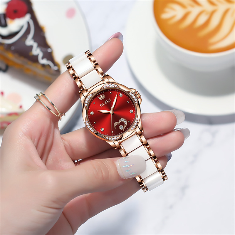 OLEVS Ladies Watch Woman Luxur - Luxury Ceramic Watch recension och pris