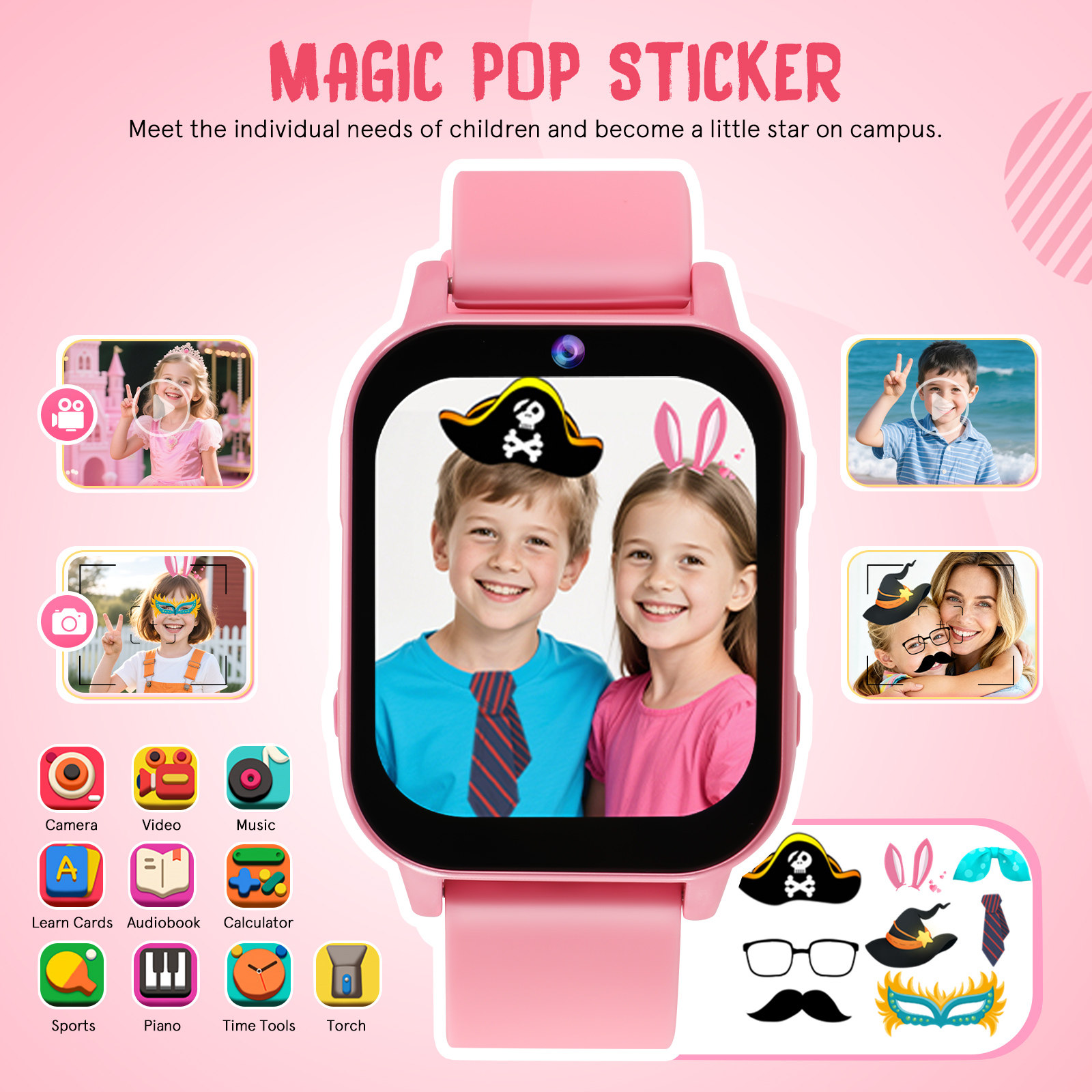 Kids Smart Watch with Games Di - Smartwatch Pink Watches For Kids recension och pris