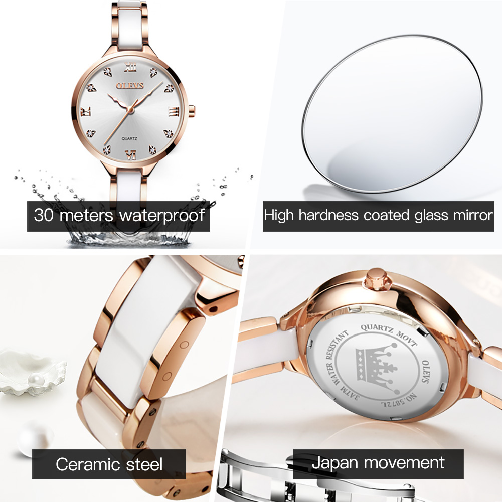 OLEVS Ceramic Dress Women Watc - Luxury Ceramic Watch recension och pris