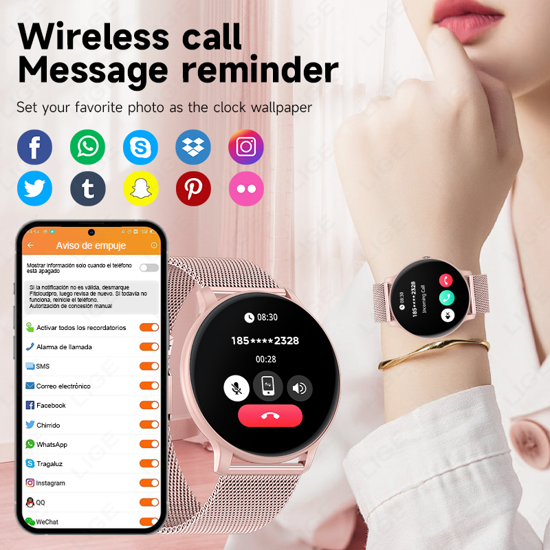 LIGE Waterproof Women Smart Wa - Smartwatch Ladies Watches For Women recension och pris